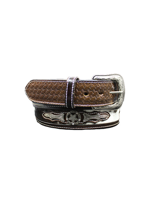 Cinturón de piel vaquero Sheriff 4.5 cm ancho